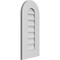 Ekena Millwork Round Top Surface Mount PVC Gable Vent: Non-Functional, w/ 3-1/2"W x 1"P Standard Frame, 12"W x 26"H GVPRT12X2601SN - alternate 3